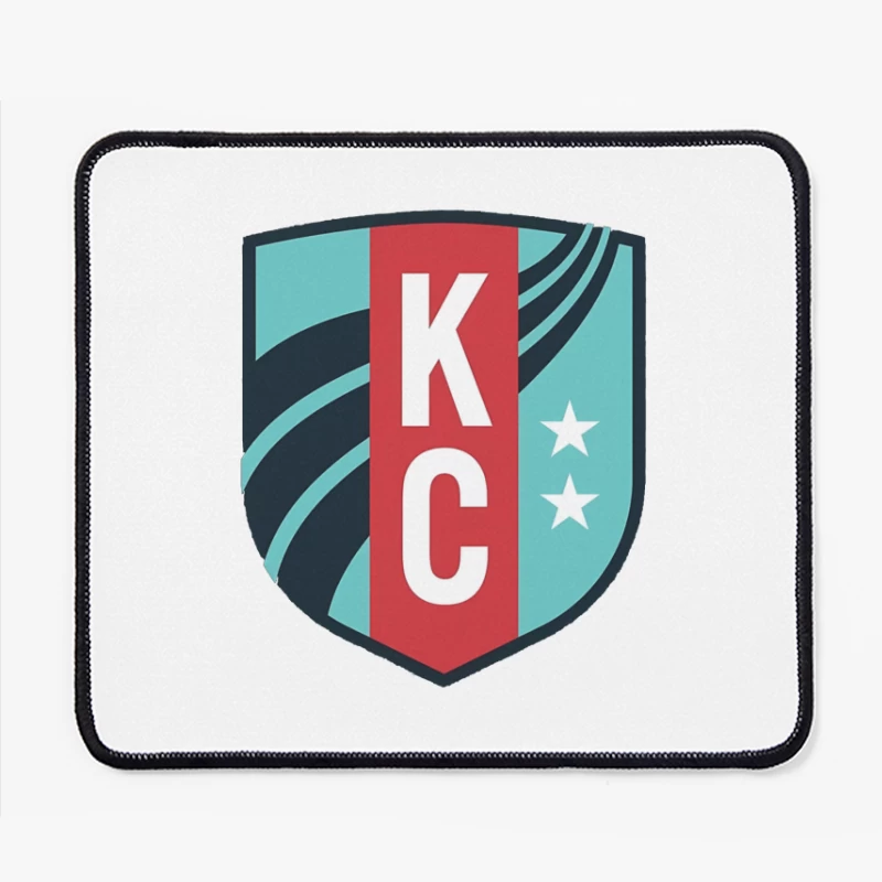 KC Sports Shield Logo with Stars Mouse Pad