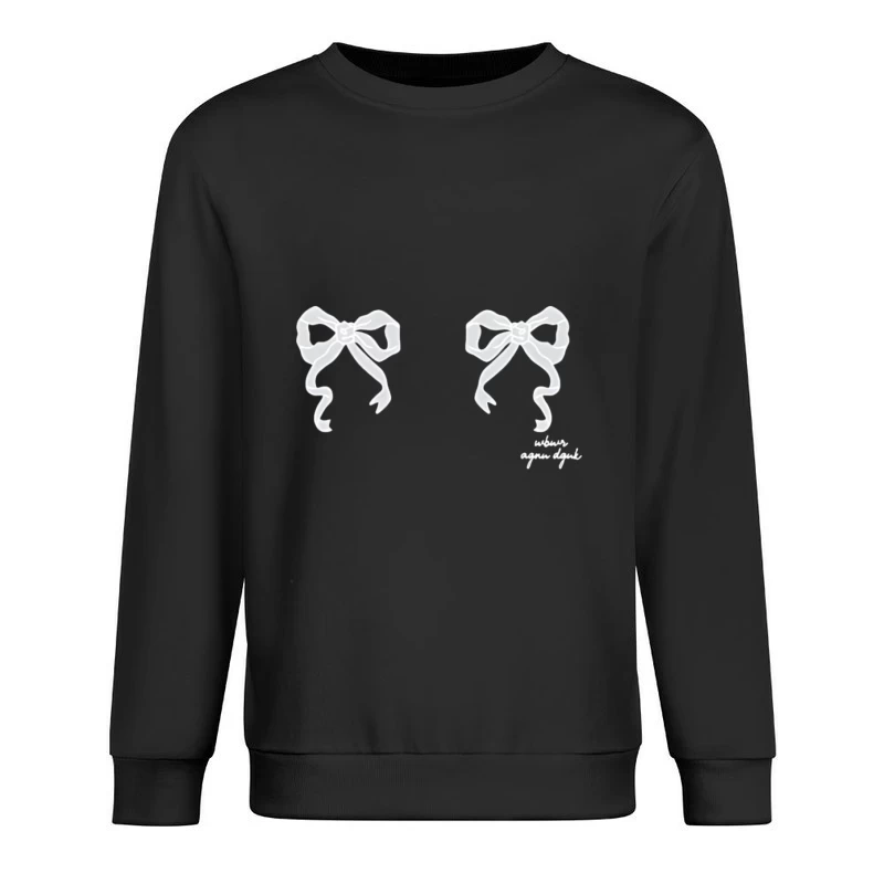 Design di Orecchini con Fiocchi Bianchi Felpa pullover Uomo