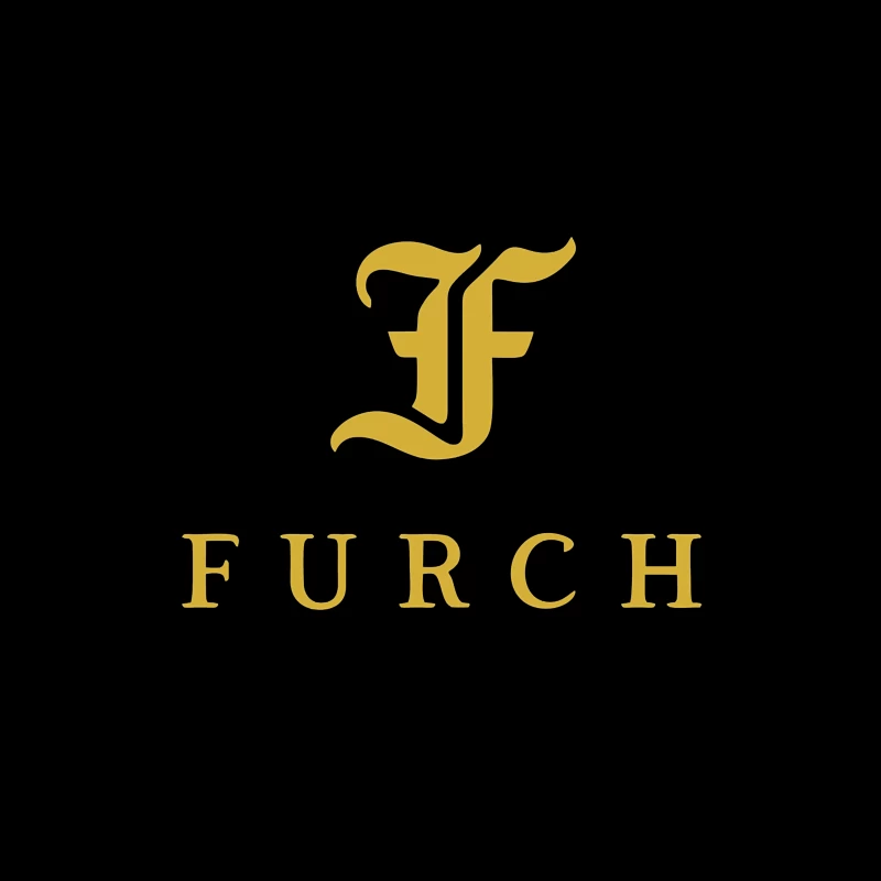 Furch Gold Logo - Luxury Minimalist Typography Design Tapestry