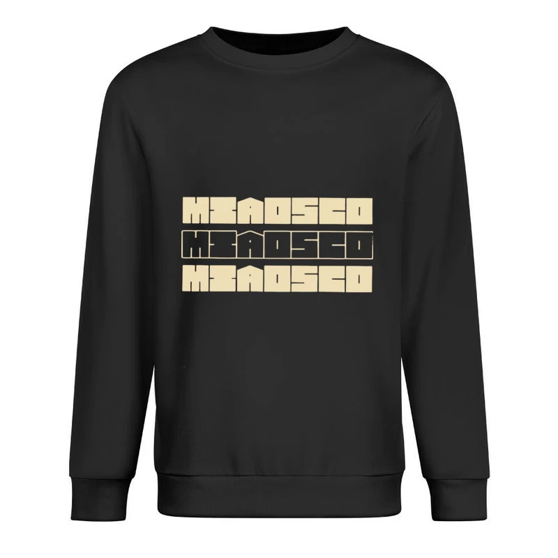 Geometrisches Typografie-Design Herren Pullover Sweatshirt