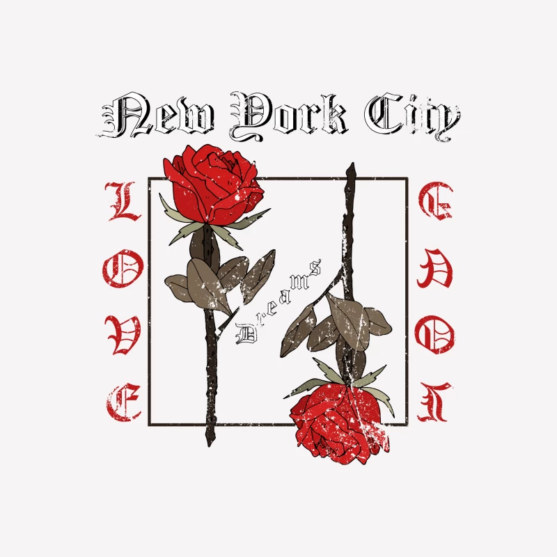 Rêves de roses de la ville de New York Femme T-Shirt