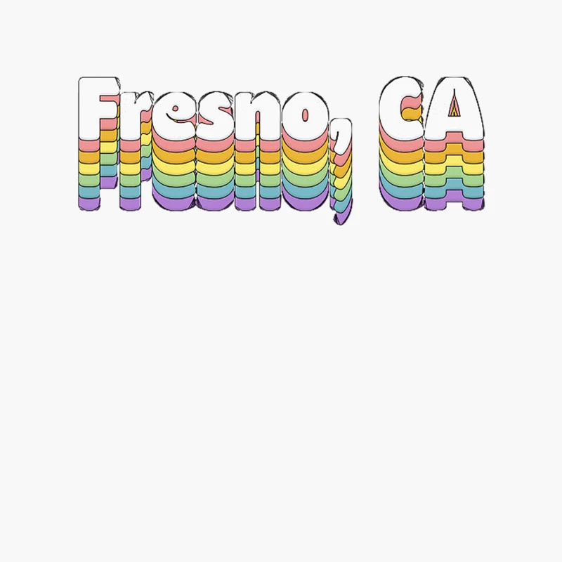 Fresno, CA  Retro Typography Design Cotton Tote Bag