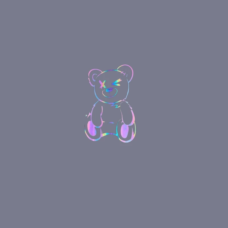 Colorful Cartoon Teddy Bear Illustration Desk Mat