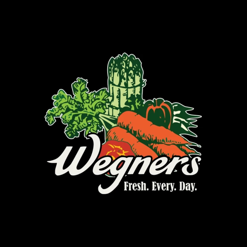 Wegner's Fresh Daily Vegetable Market Logo Pin