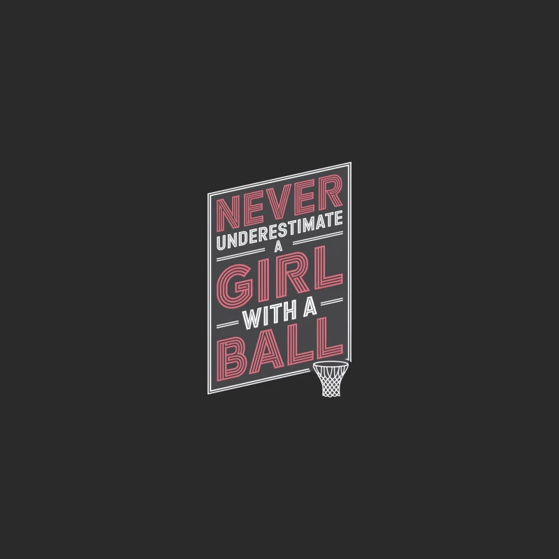 Never Underestimate: Girl Power in Basketball Baseball Cap