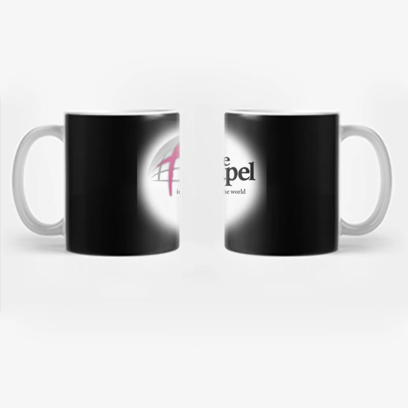 The Chapel Church Logo with Pink Cross - Akron Religious Organization Coffee Mug