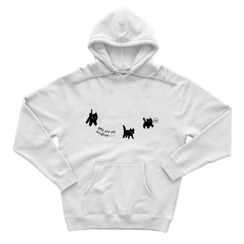 Süße Katzen-Doodle mit Herz Herren Pullover Hoodie