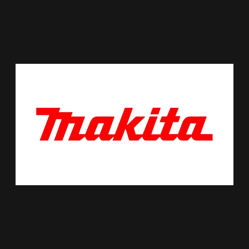 Makita Power Tools Brand Logo in Red Typography Desk Mat