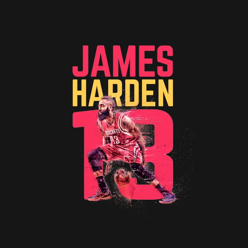 Basketballspieler James Harden Portrait Herren Langarm T-Shirt