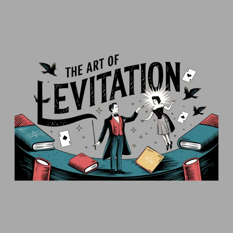 The Art of Levitation: Vintage Magic Illusion Female Pullover Hoodie