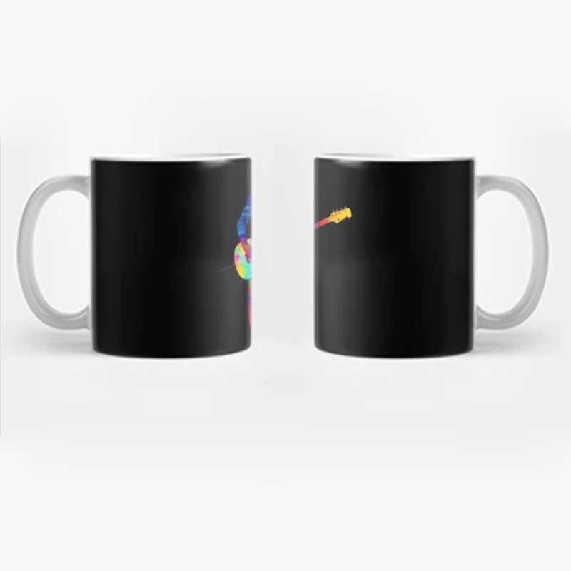 Colorful Musician Playing Electric Guitar Coffee Mug