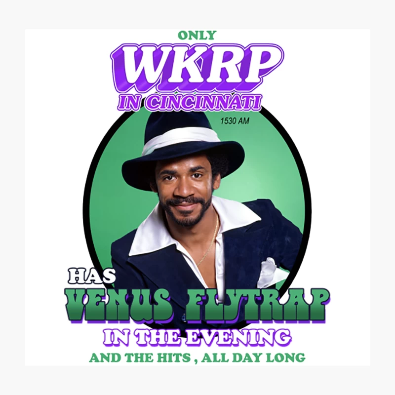 Venus Flytrap - Dj from WKRP in Cincinnati Throw Pillow