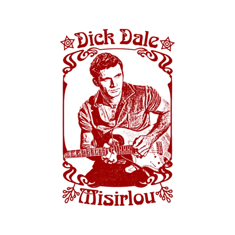 Dick Dale  Retro Fan Art Design Tapestry