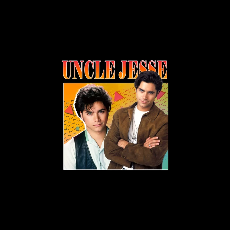 Retro TV Poster of Uncle Jesse from Full House 90s Series Travel Mug