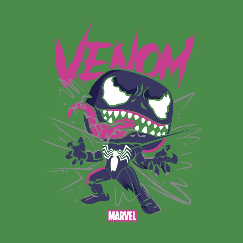 Cartoon Venom Character Illustration Female T-Shirt