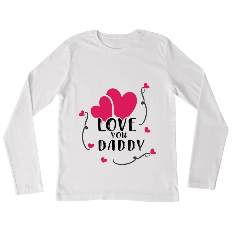Coeurs entrelacés avec ornements Femme Manches Longues T-Shirt