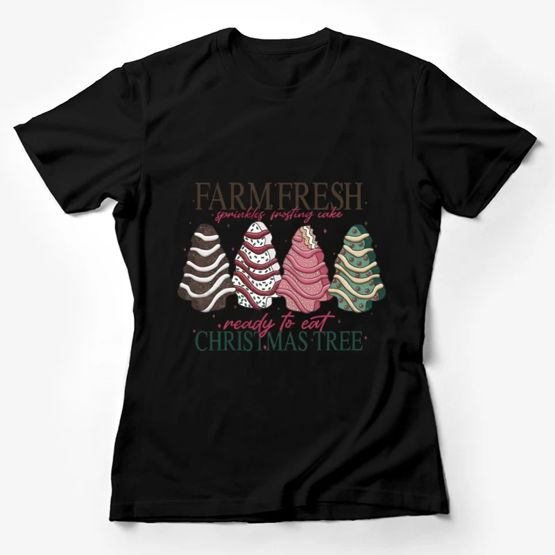 Farmfrische Weihnachtsbäume mit Streuseln Damen T-Shirt