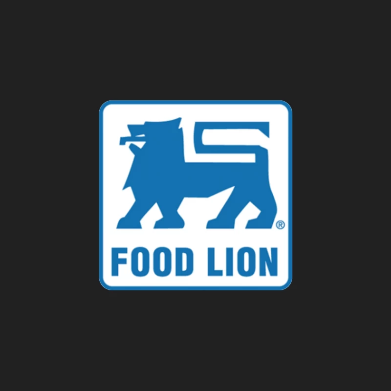 Food Lion Supermarket Chain Blue Logo with Lion Symbol Bucket Hat