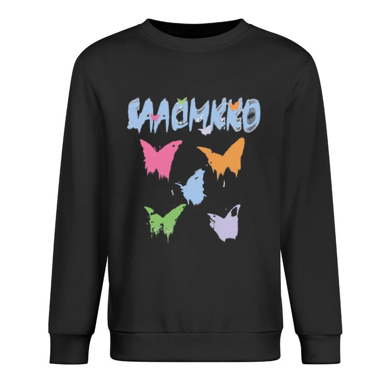 Bunte Schmetterlingsgrafik Herren Pullover Sweatshirt