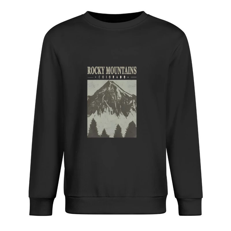 Illustration des montagnes Rocheuses au Colorado Homme Sweat-shirt à enfiler