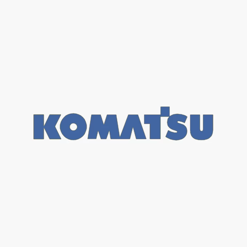 Komatsu Industrial Equipment Company Logo in Blue Cotton Tote Bag