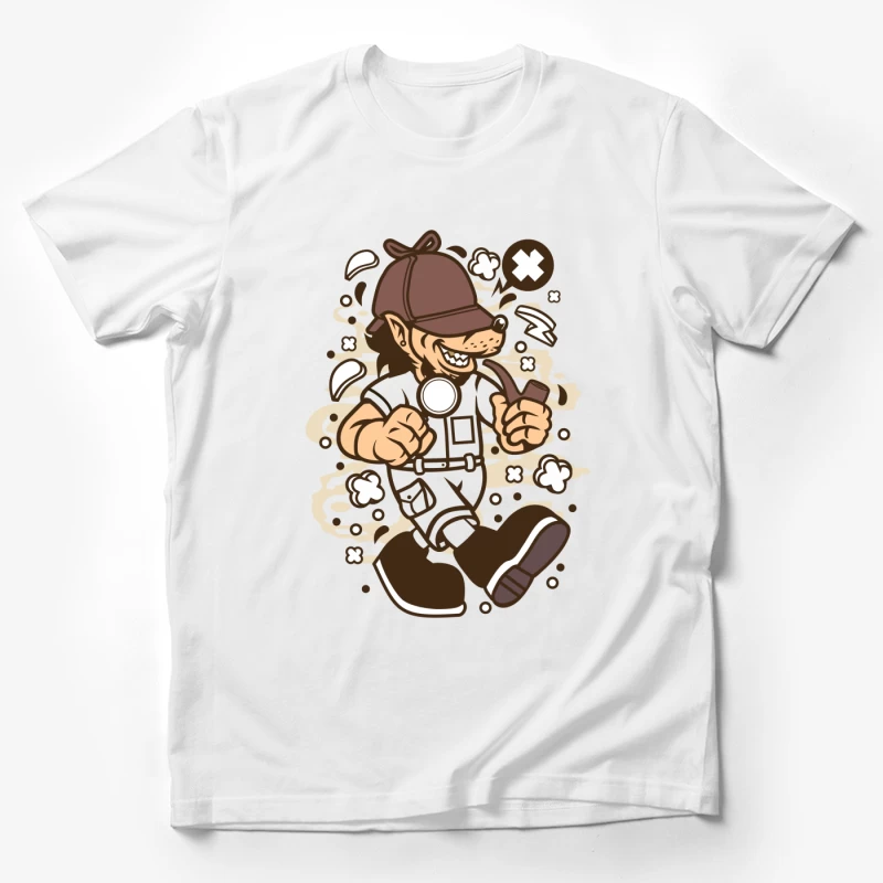 Chien détective avec pipe Homme T-Shirt