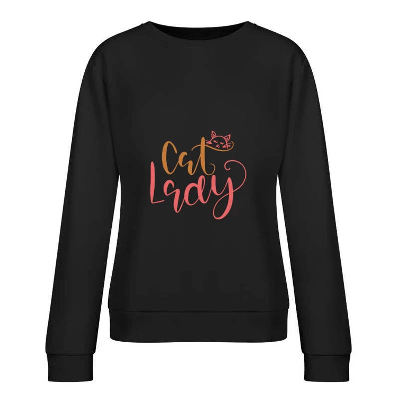 Design Femme Chat Coloré Femme Sweat-shirt à enfiler