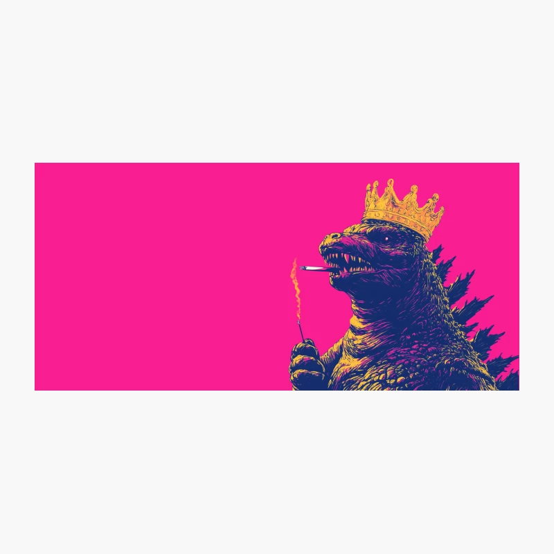 Royal Smoking Godzilla Pop Art Illustration Coffee Mug