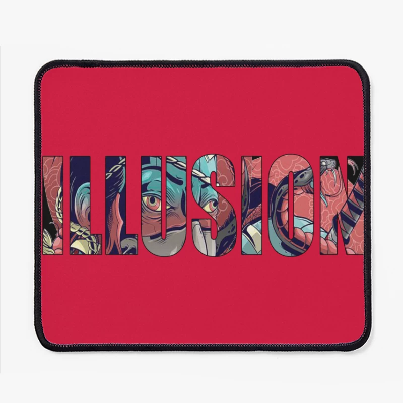 Colorful Artistic Illusion Design Mouse Pad