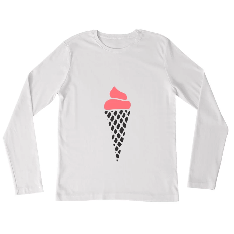 Glace en cône stylisé Femme Manches Longues T-Shirt