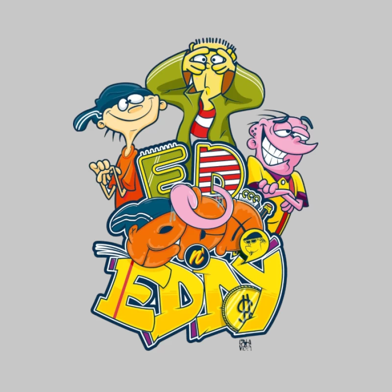 Personnages de bande dessinée Ed, Edd et Eddy Homme Manches Longues T-Shirt