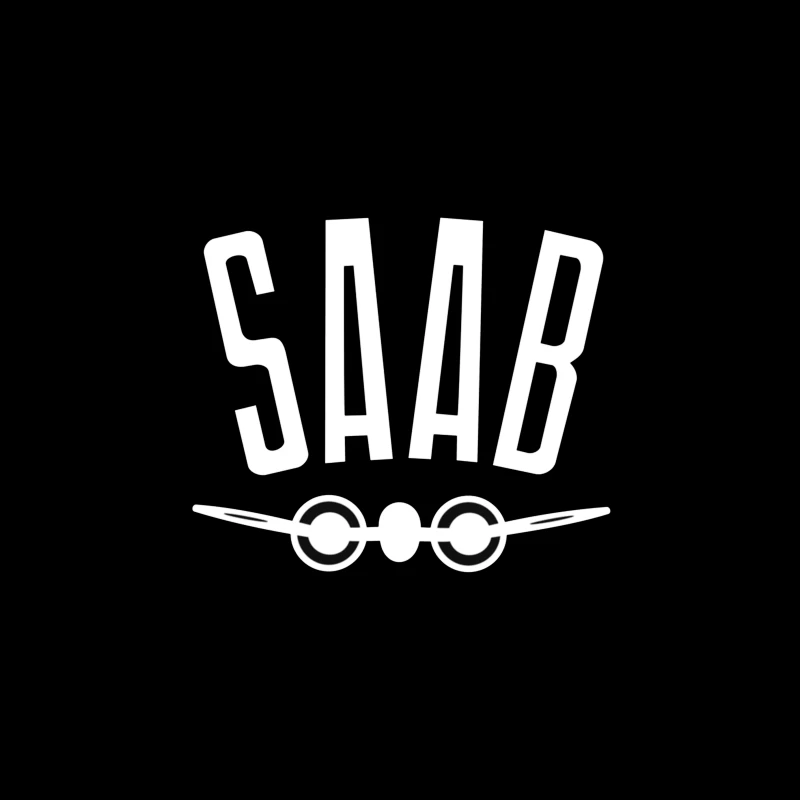 SAAB Aviation Company Minimalist Logo Design Tapestry