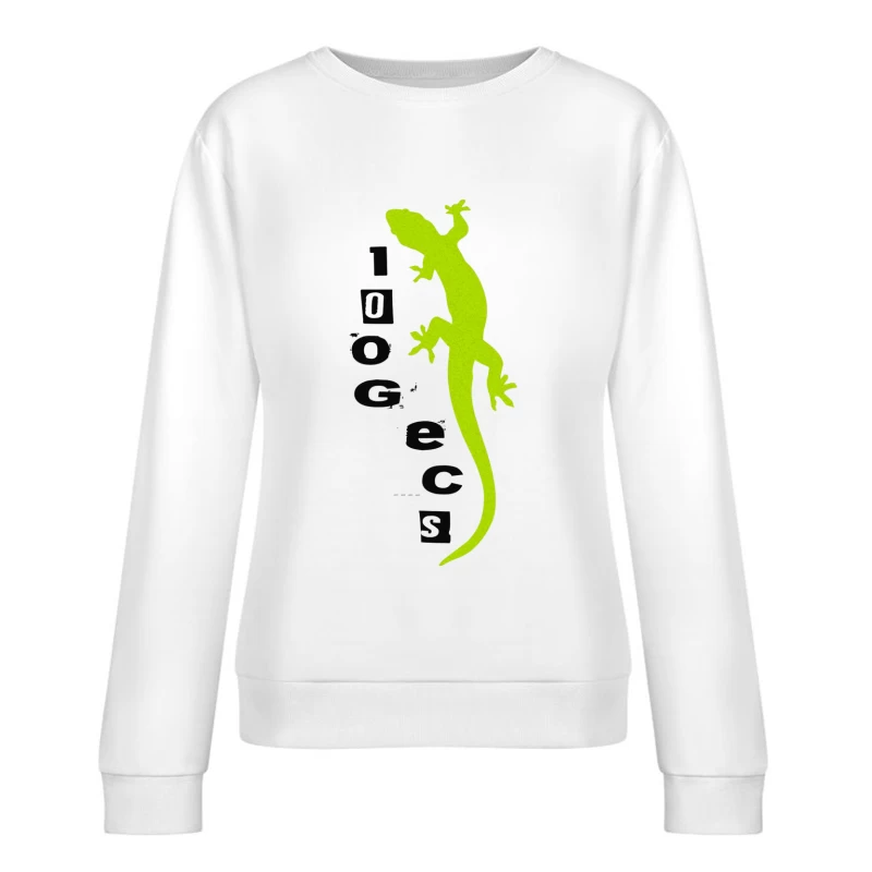 Gecko Logo Design Female Pullover Sweatshirt