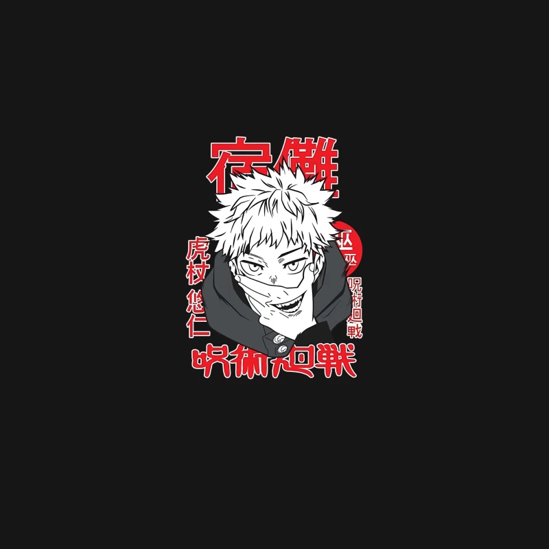Anime Charakter Jujutsu Kaisen Herren Langarm T-Shirt