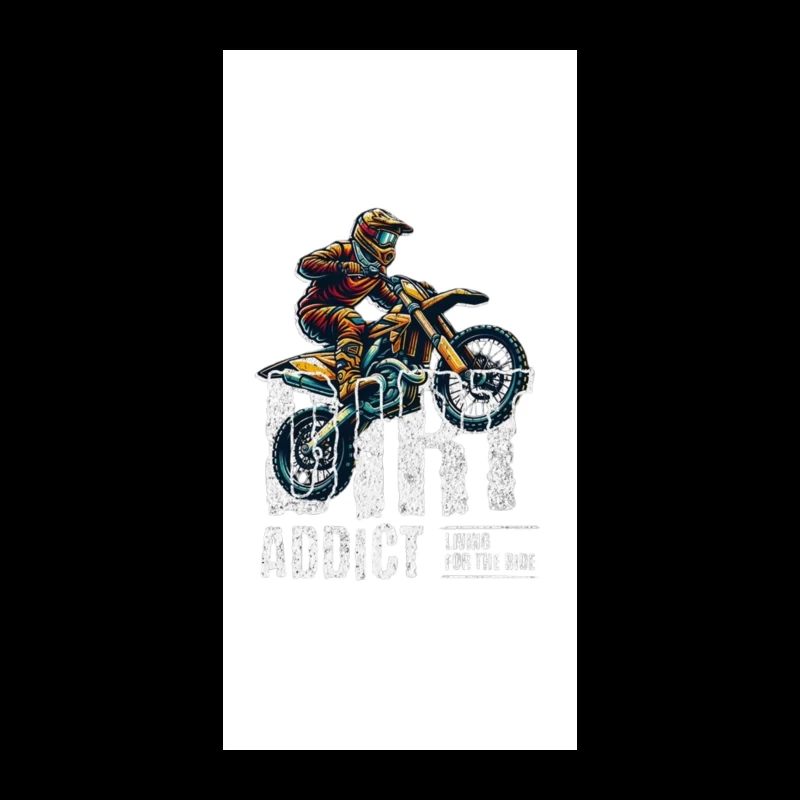 Dynamic Motocross Rider Illustration in Action iPhone Case