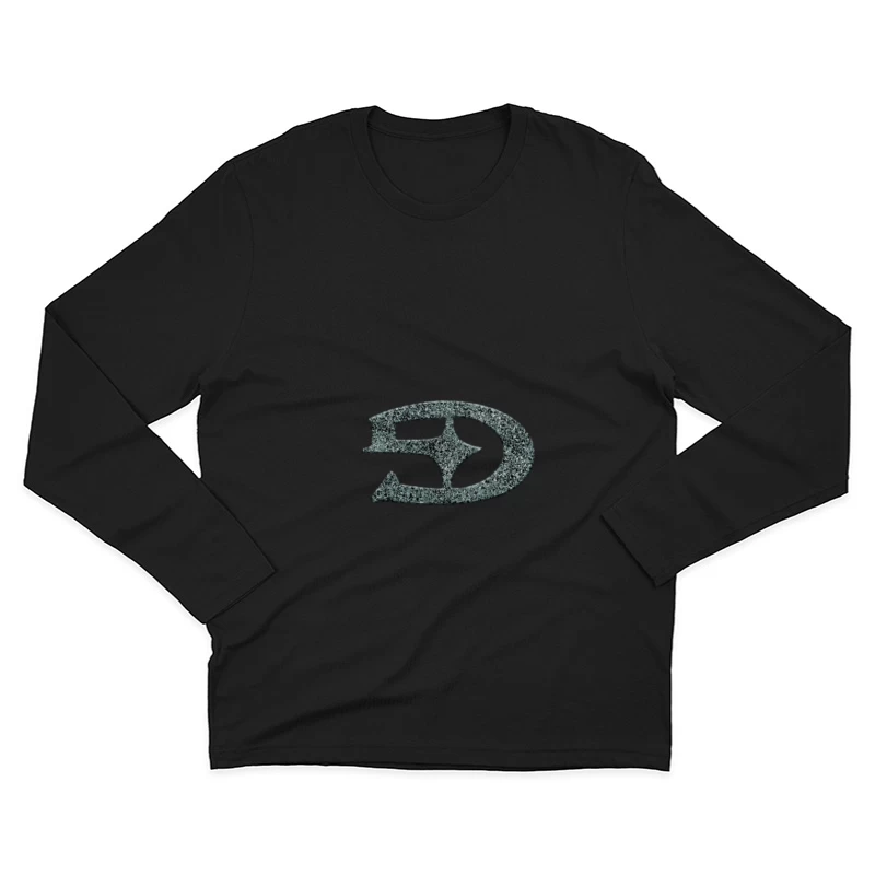 Grunge-Logo im Dreieck-Design Herren Langarm T-Shirt