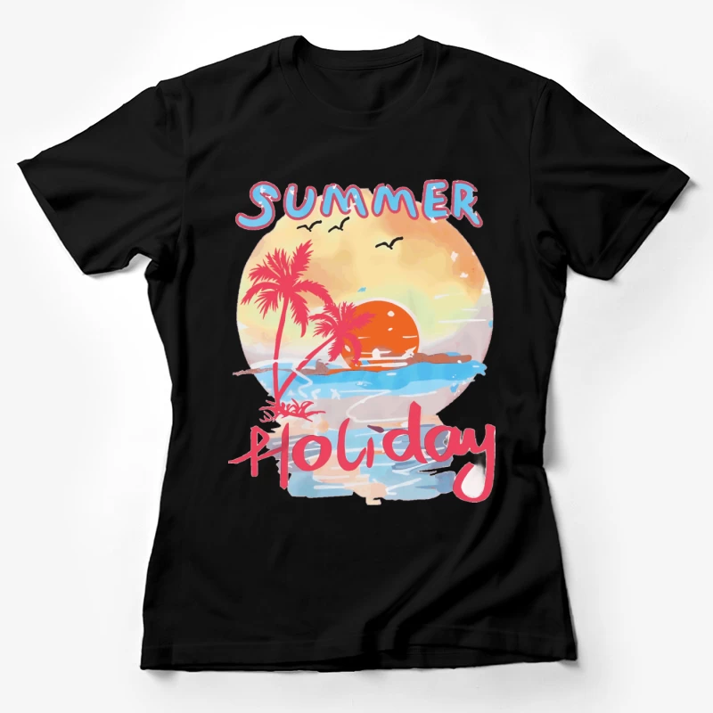 Sommerurlaub Sonnenuntergang Damen T-Shirt