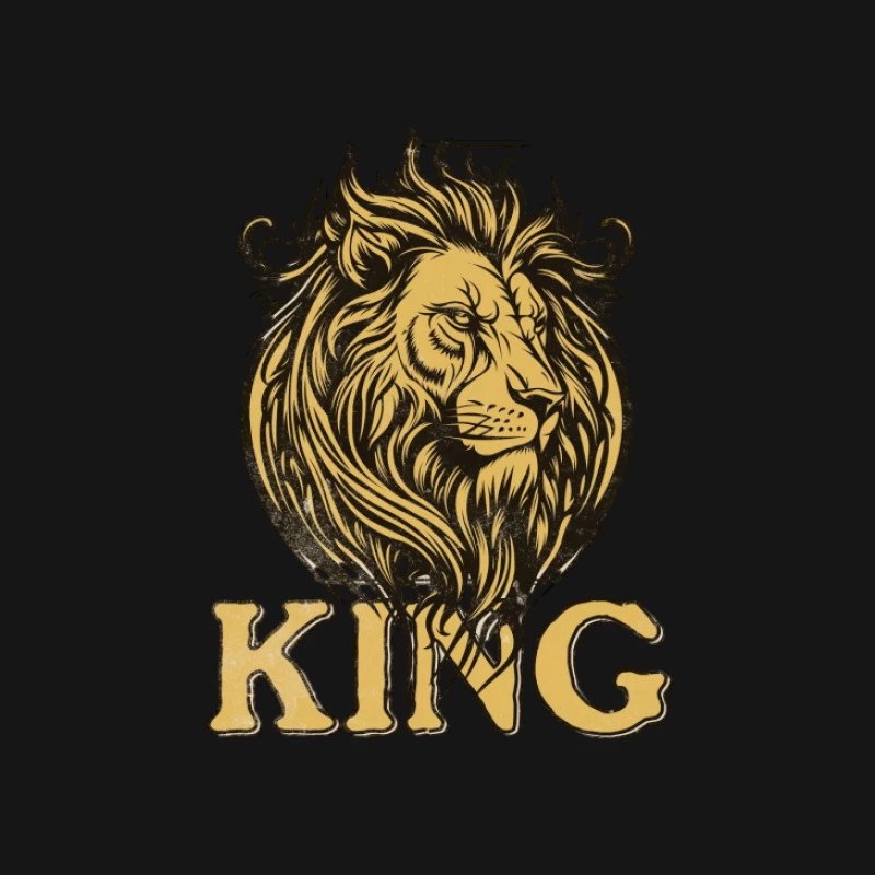 Majestätisches Löwendesign Herren Langarm T-Shirt