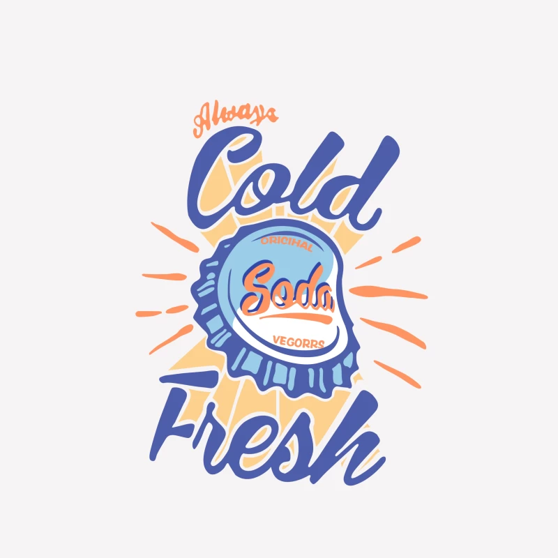 Immer kaltes frisches Original-Soda-Design Herren T-Shirt