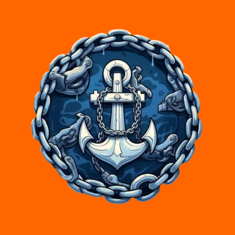 Anchor and Chains Emblem Pin