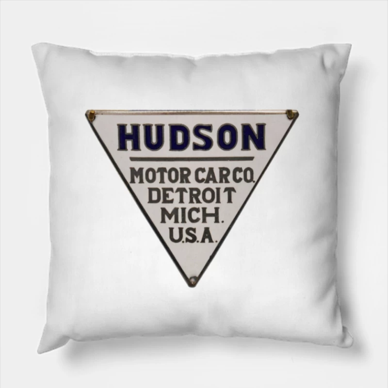 Car Logos Hudson Motor 2 Throw Pillow