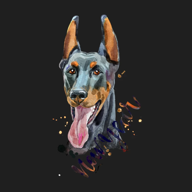 Portrait artistique d'un Doberman Homme Débardeur