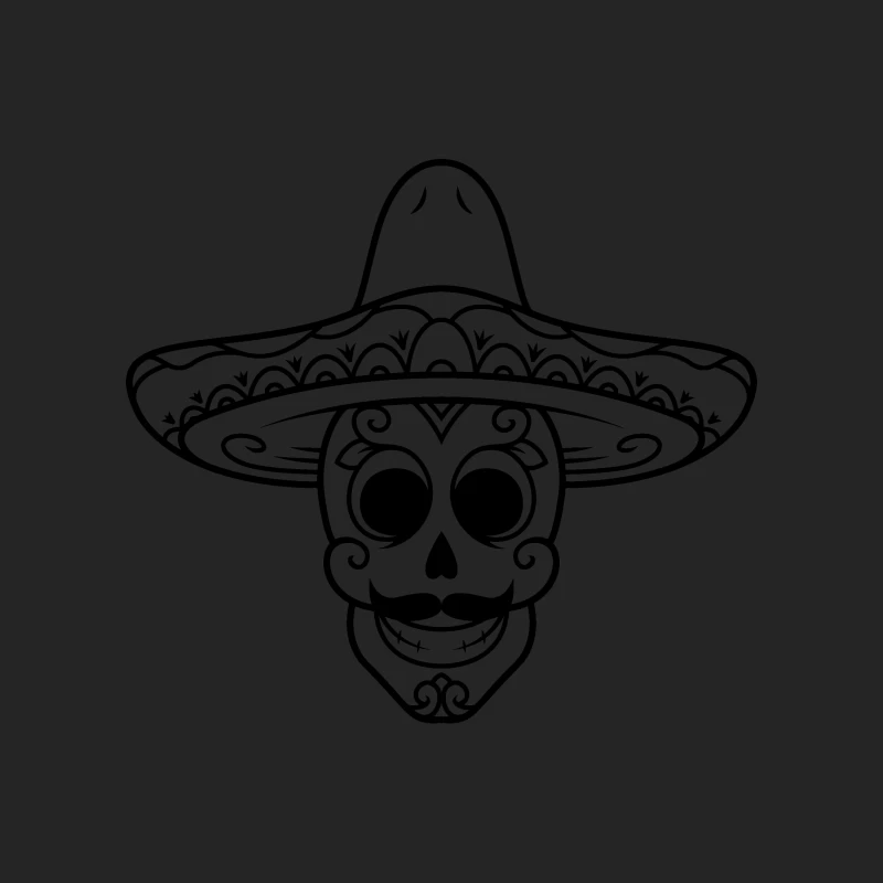 Crâne mexicain avec sombrero Femme Sweat-shirt à enfiler