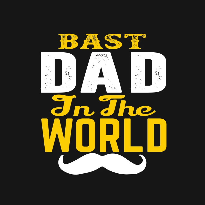T-shirt Meilleur Papa du Monde avec Moustache Homme T-Shirt