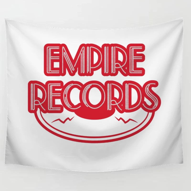 Vintage Empire Records Red Logo Design Tapestry