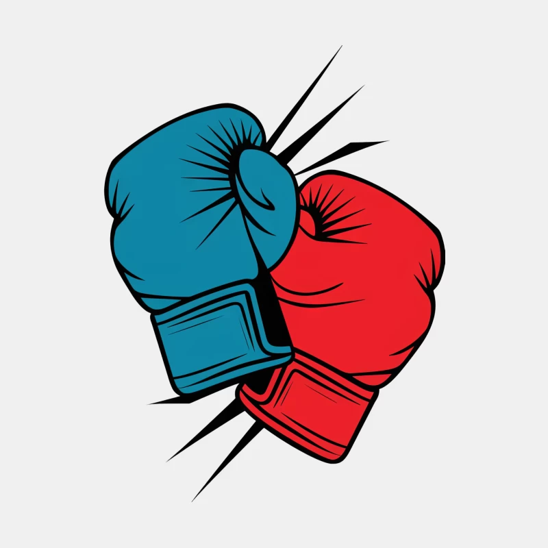 Gants de boxe rouge et bleu Homme Débardeur