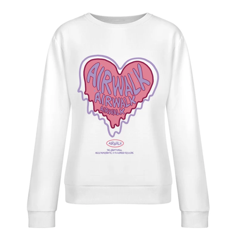 Airwalk Herz-Design Damen Pullover Sweatshirt