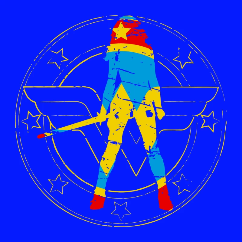 Wonder Woman Graphic Illustration Pin