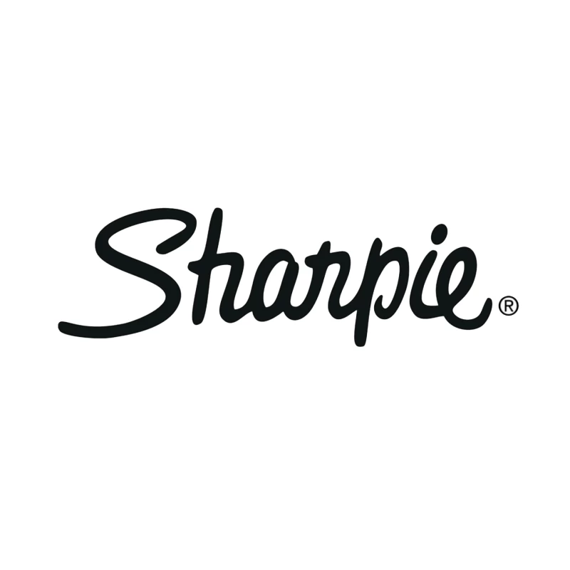 Sharpie Brand Logo in Classic Black Script Typography Mouse Pad