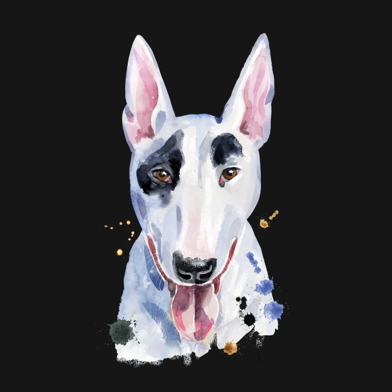 Portrait artistique de bouledogue Femme Manches Longues T-Shirt